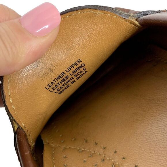 Florsheim Pisa Moc Toe Tassel Dress Loafers 9.5D Cognac Crocodile Print Leather main image 5